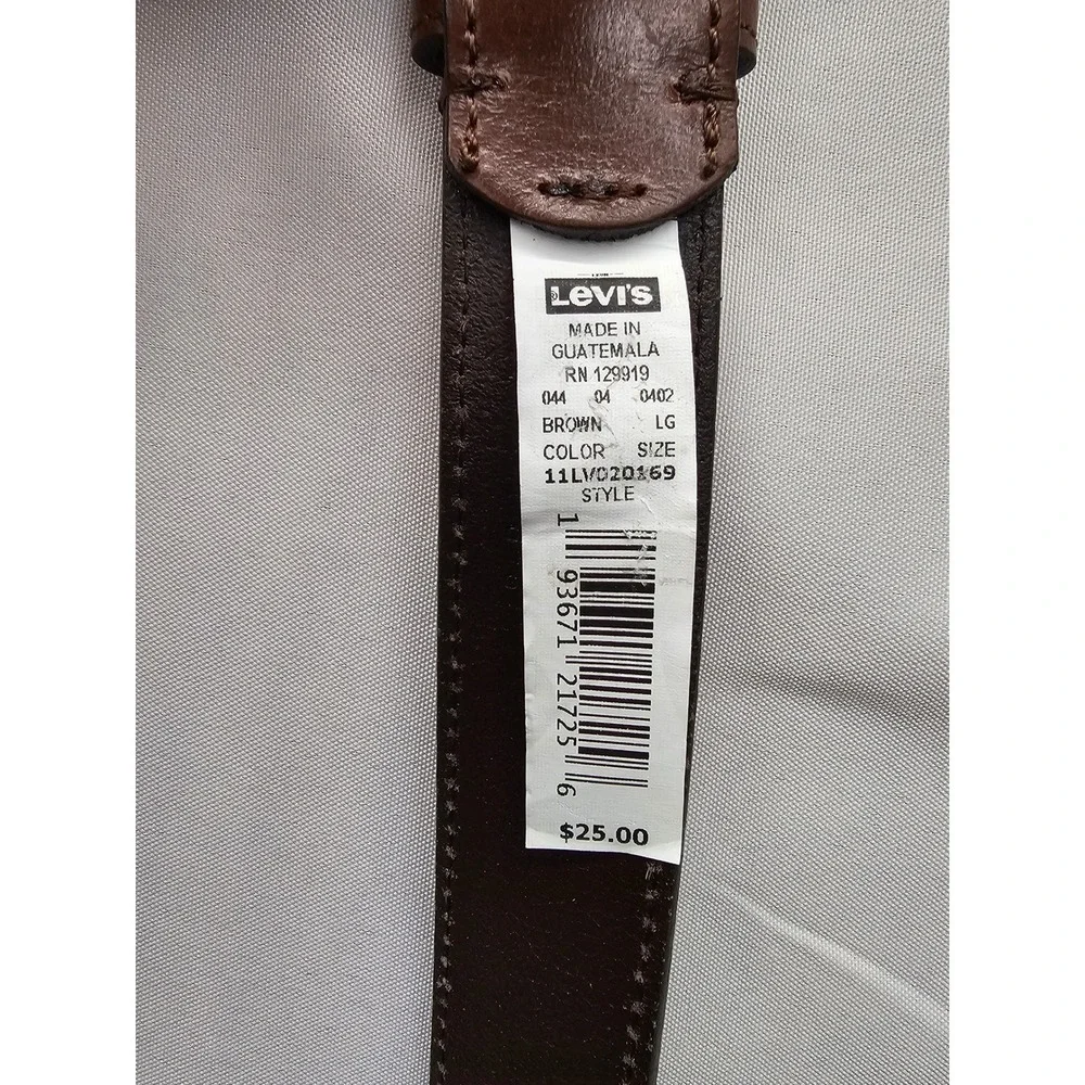 Levi's Mens 11LV020169 Belt Brown Leather Casual Size Large